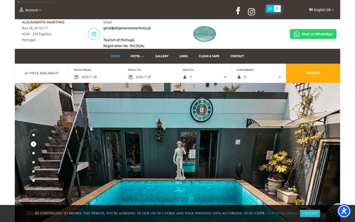 Screenshot of alojamentomaritimo.pt