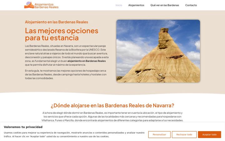 Екранна снимка на alojamientobardenas.com