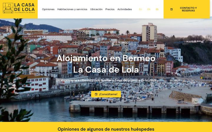 Screenshot of alojamientoenbermeo.com