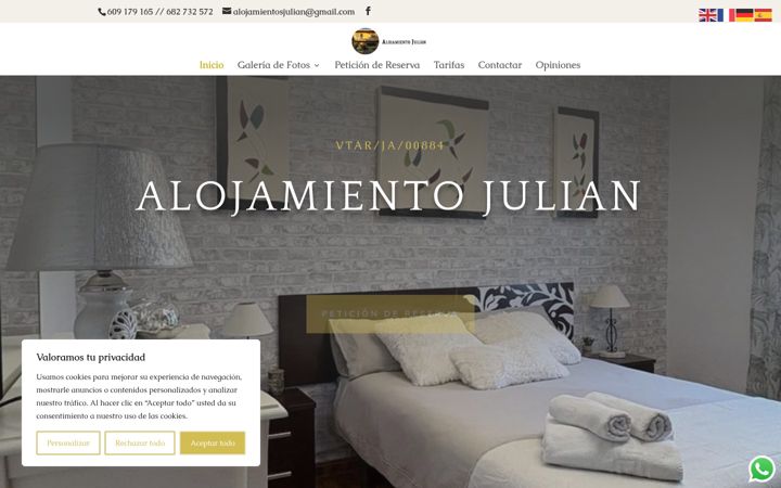 Képernyőkép: alojamientojulian.es