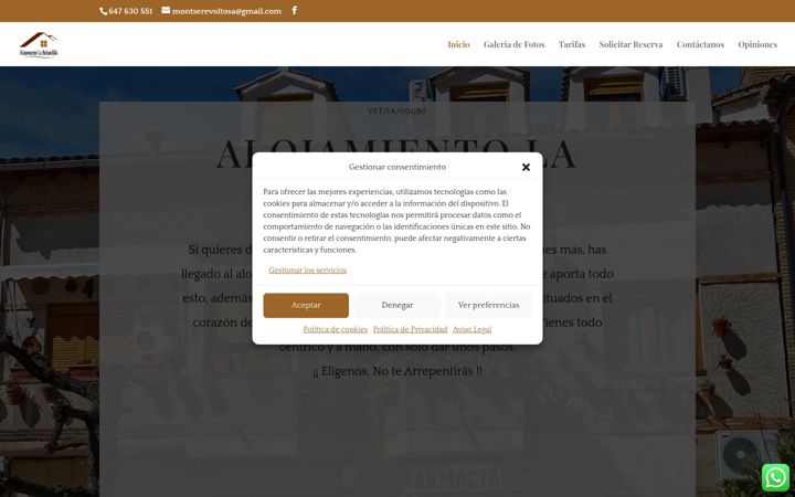 Képernyőkép: alojamientolabuhardilla.es