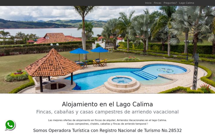 Screenshot of alojamientolagocalima.com
