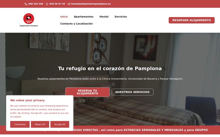 Screenshot of alojamientopamplona.com.es
