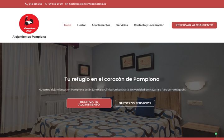Screenshot of alojamientopamplona.es