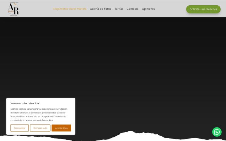 Screenshot of alojamientoruralmariola.com