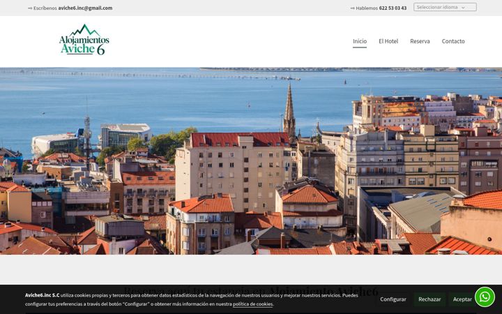 Screenshot of alojamientosaviche6.com
