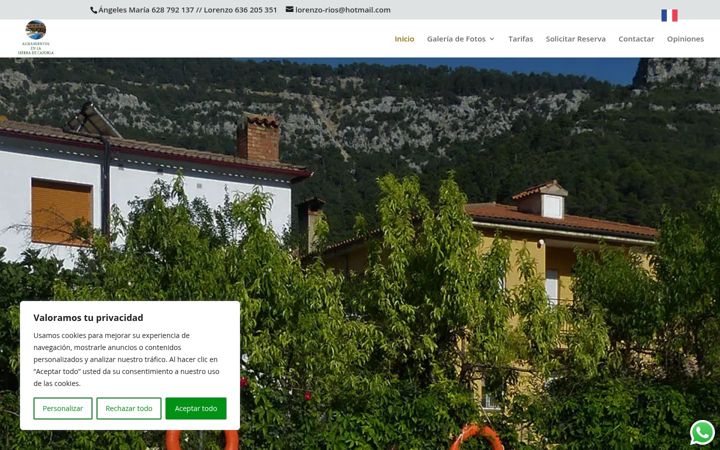 Screenshot of alojamientosenlasierradecazorla.es