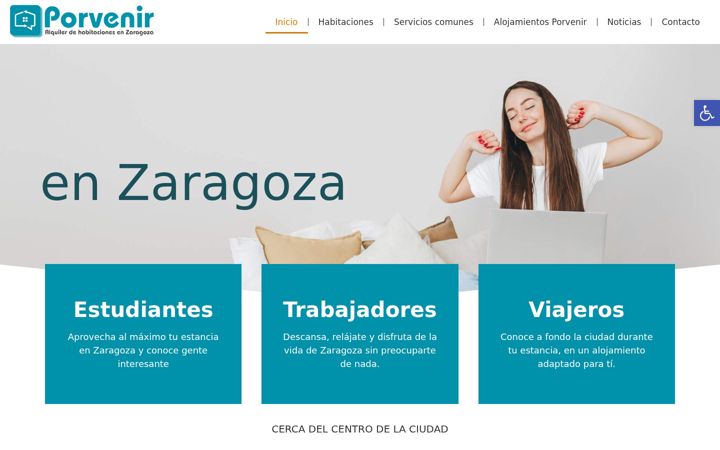 Screenshot of alojamientosenzaragoza.com