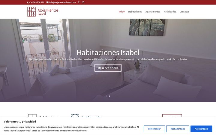 Screenshot von alojamientosisabel.com
