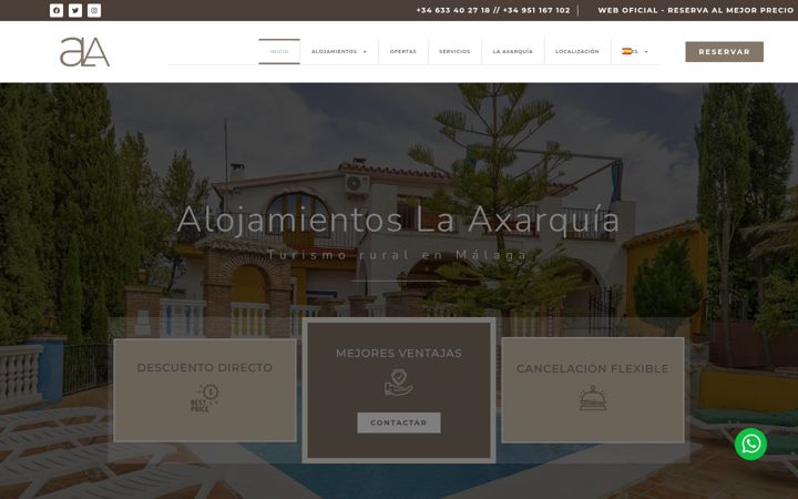 Ekraanipilt saidist alojamientoslaaxarquia.com