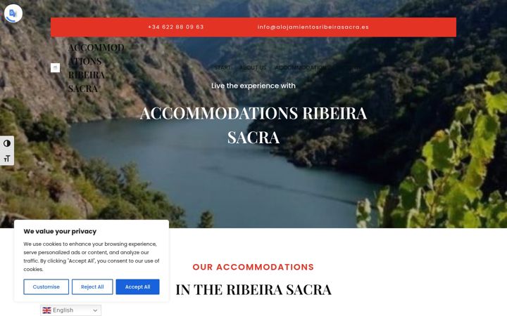 Screenshot of alojamientosribeirasacra.es