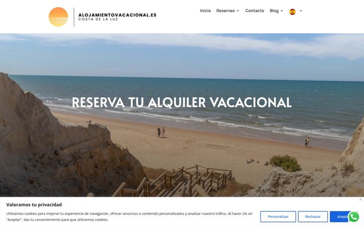 Screenshot of alojamientovacacional.es