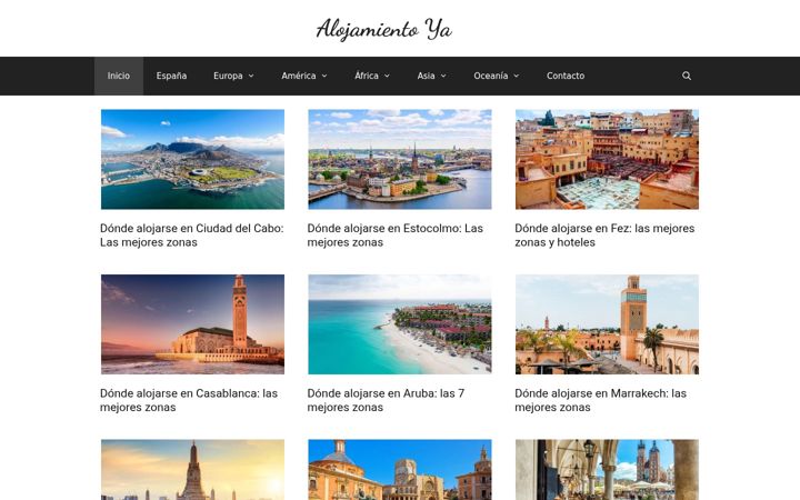 Screenshot di alojamientoya.com