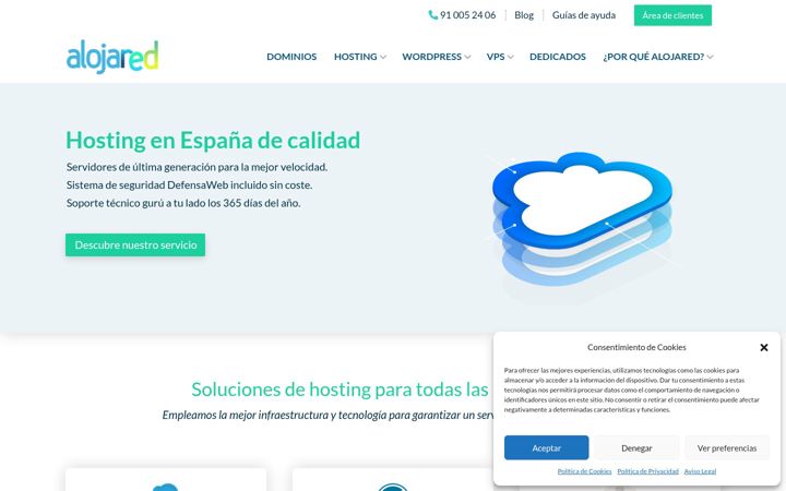 Screenshot of alojared.com