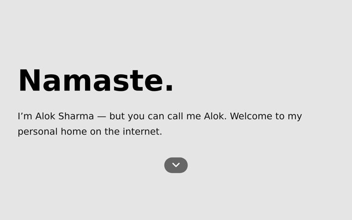 Screenshot of aloksharma.net