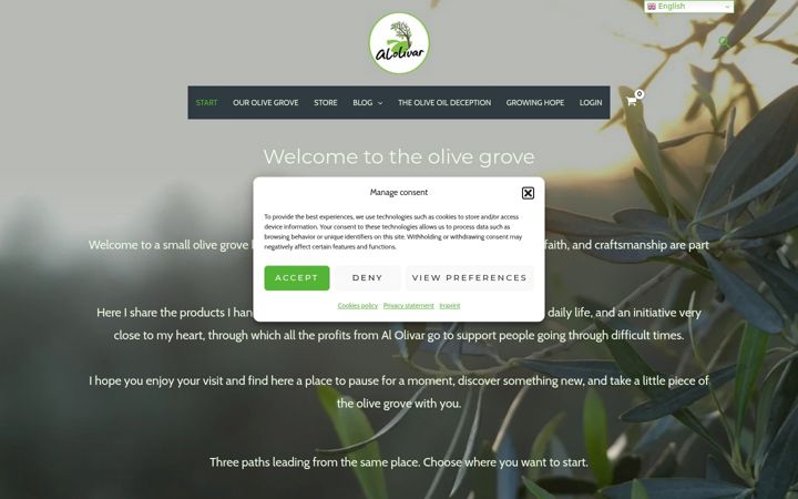 Screenshot di alolivar.com