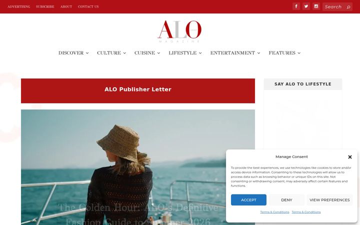 Screenshot of alomagazine.com