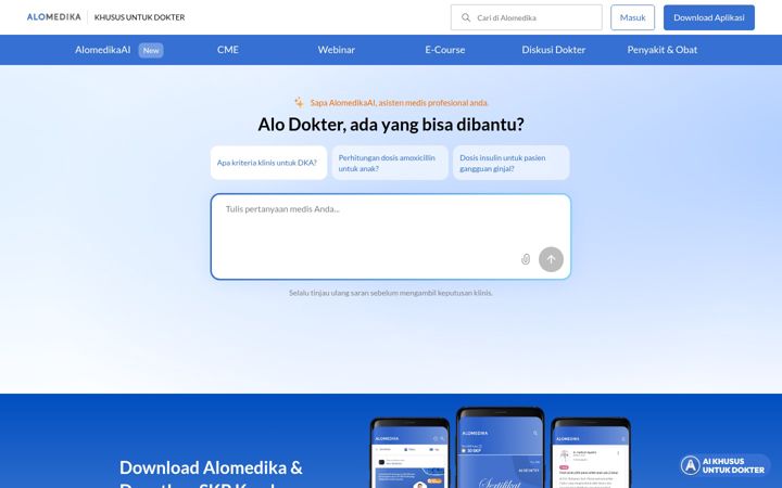 Screenshot of alomedika.com