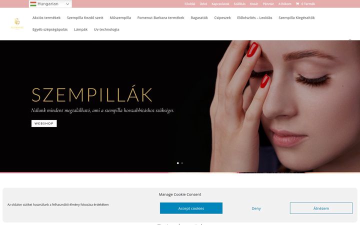 Captura de ecrã de alomhazshop.hu