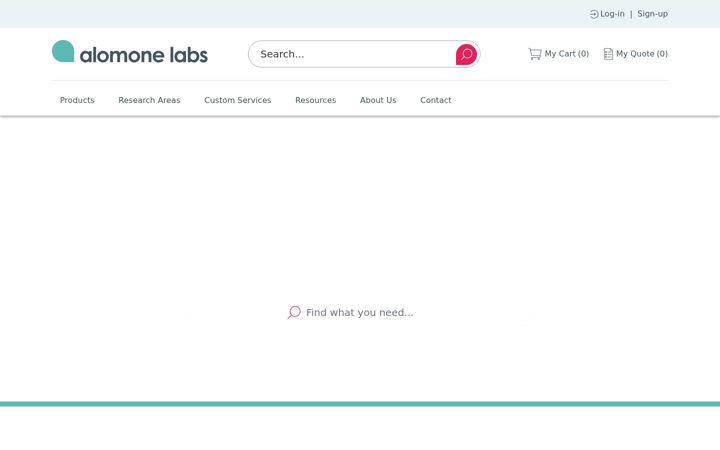 Captura de ecrã de alomone.com