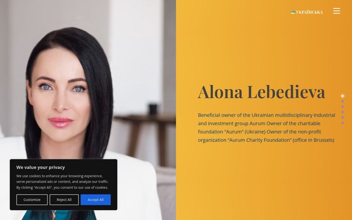 Screenshot of alonalebedieva.eu