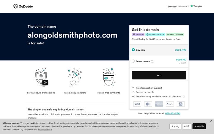 Screenshot of alongoldsmithphoto.com