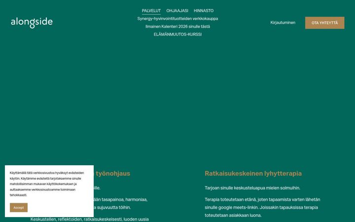 Screenshot of alongside.fi