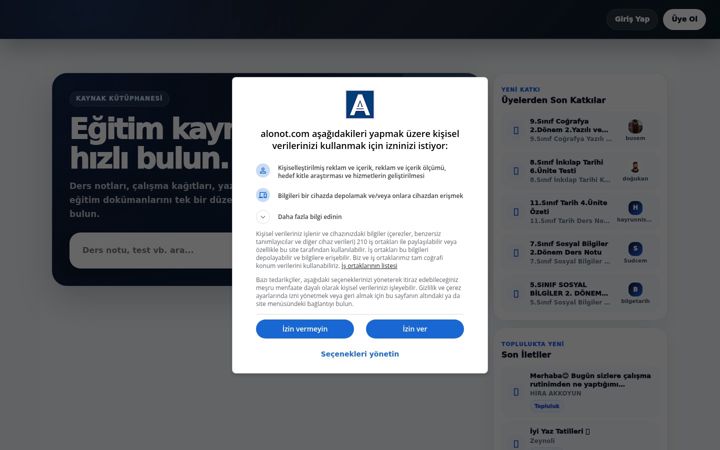 Screenshot of alonot.com