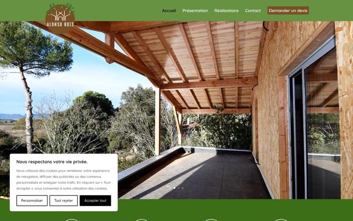 Screenshot of alonsobois.fr