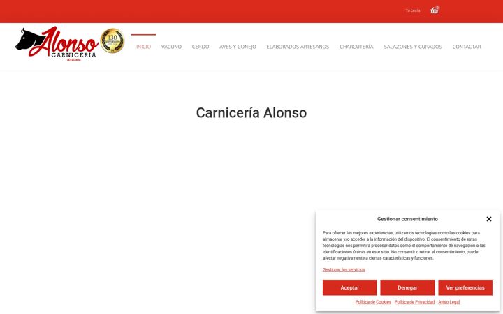 Snímek obrazovky alonsocarniceria.com
