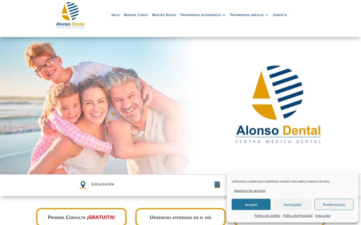 Skærmbillede af alonsodental.es