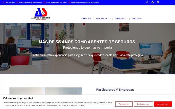 Screenshot ta' alonsoyserodio.com