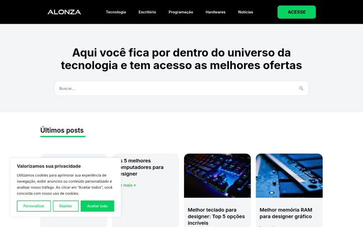 Screenshot of alonza.com.br
