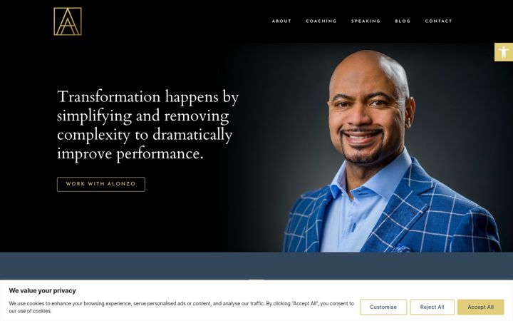 Screenshot of alonzojadams.com