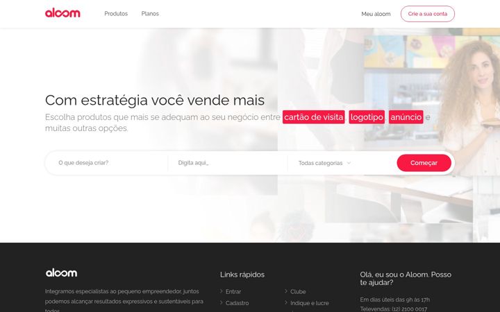 Screenshot of aloom.com.br