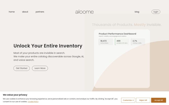 Screenshot ta' aloome.com