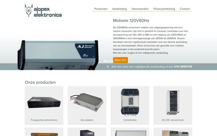 Screenshot ta' alopex.nl