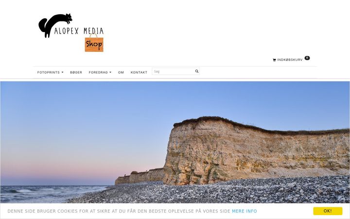 Screenshot of alopexmediashop.dk