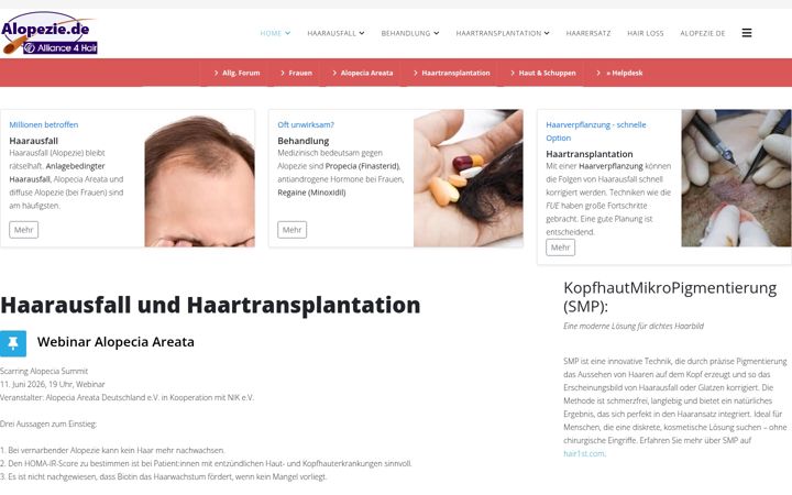 Screenshot of alopezie.de