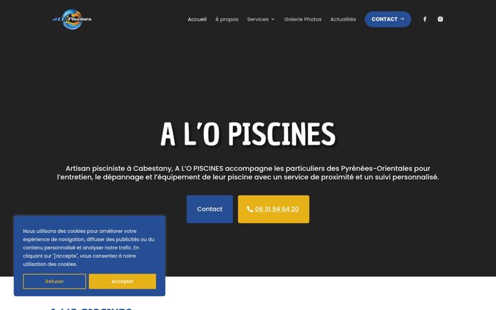 Screenshot of alopiscines.com