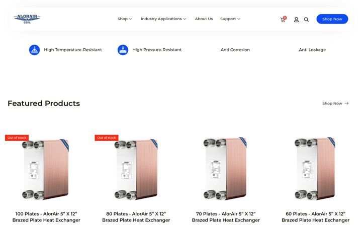 Screenshot di aloraircoil.com
