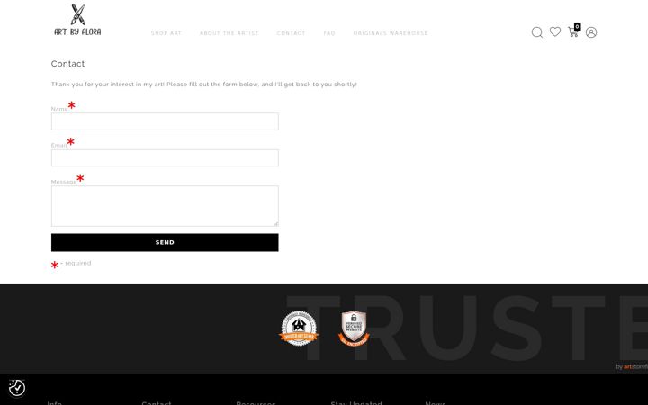 Screenshot of alorajohns.com
