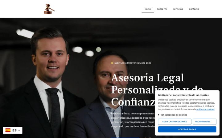 Screenshot of alosabogados.com