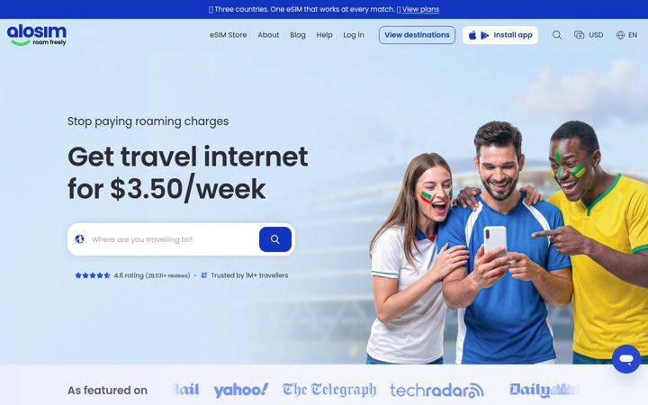 Skjermbilde av alosim.com