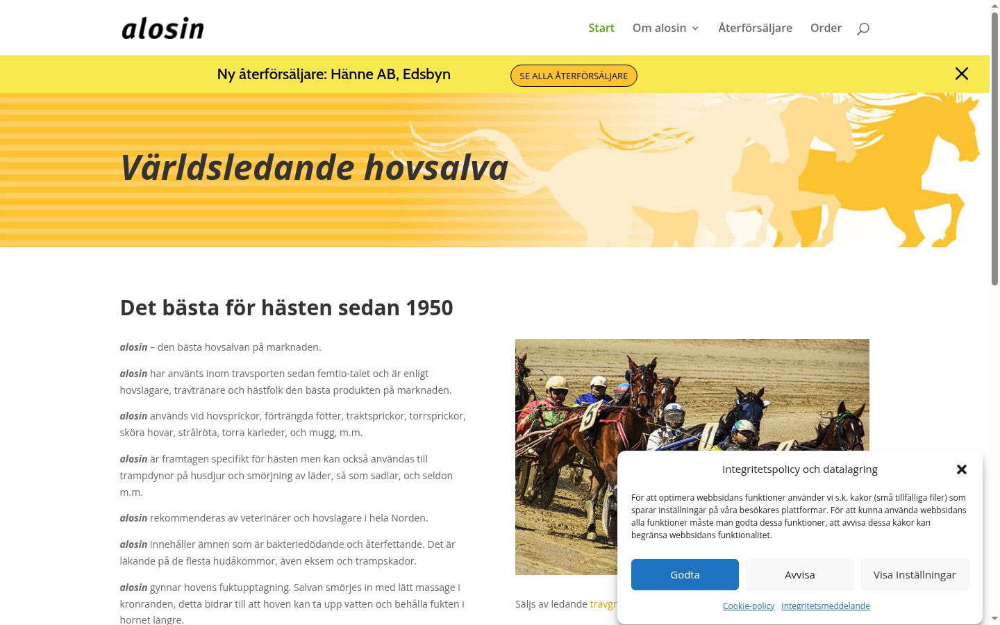Screenshot des Einwilligungsbanners vor jeglicher Interaktion
