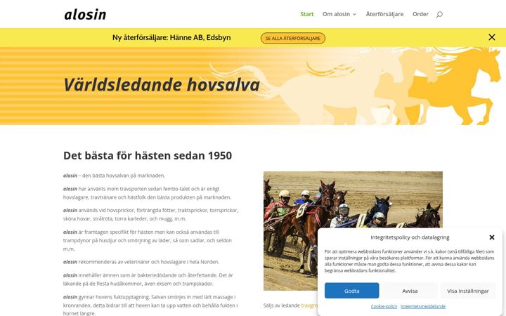 Screenshot von alosin.se