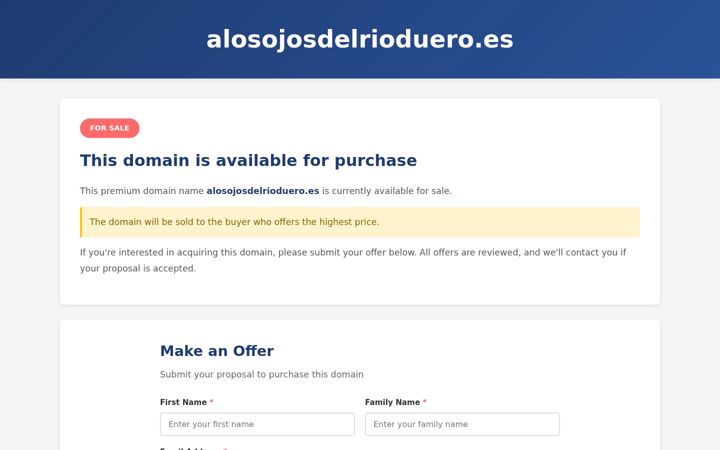 Screenshot of alosojosdelrioduero.es