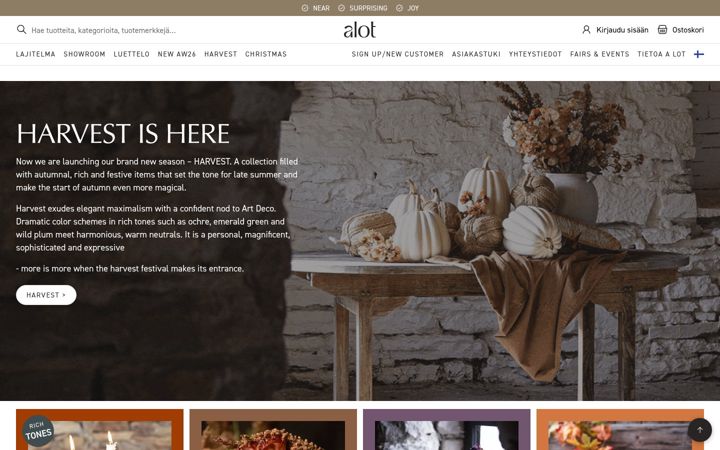Screenshot of alot.fi