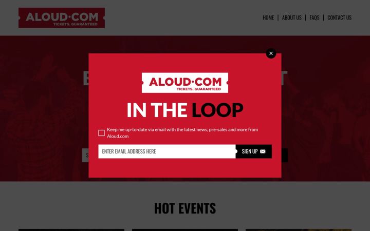 Screenshot of aloud.com