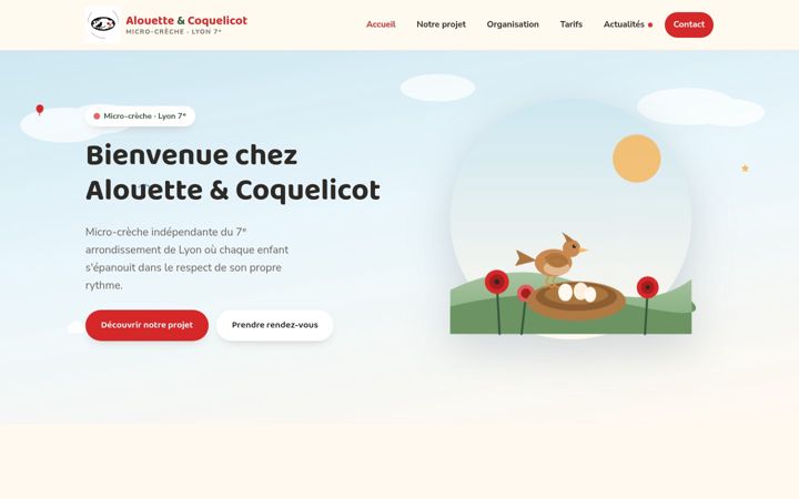 Screenshot of alouetteetcoquelicot.fr